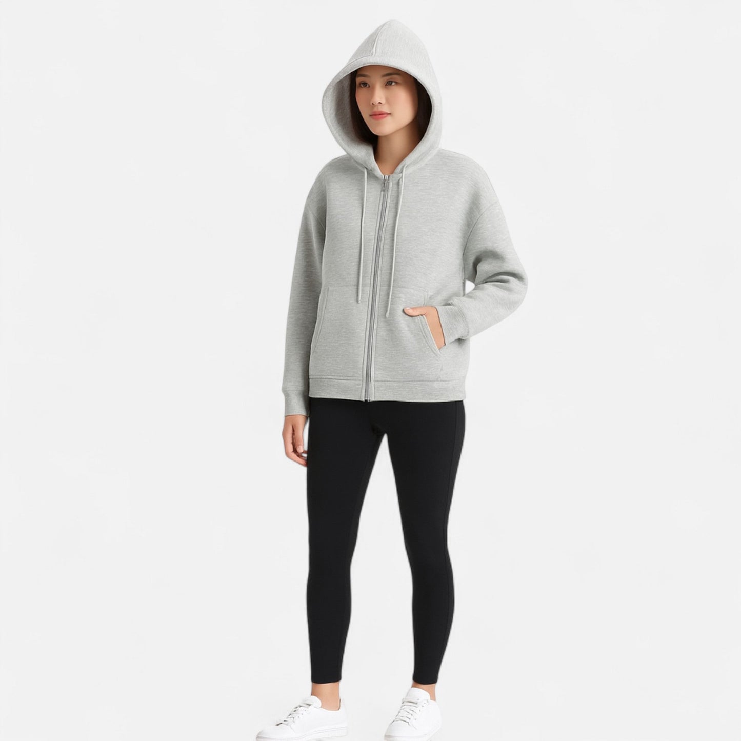 Women’s Hooded Jacket – Relaxed Fit, Elegant Functionality