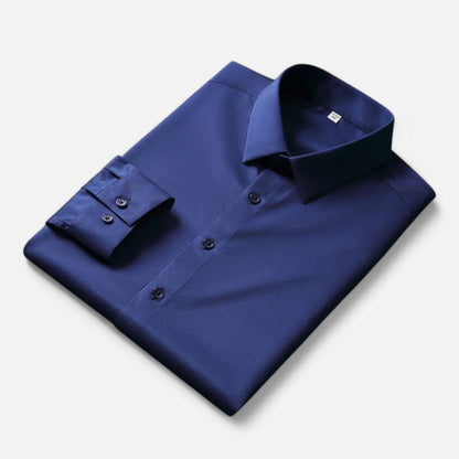 Men’s Wrinkle-Resistant Long Sleeve Shirt – Modern Elegance, Effortless Style