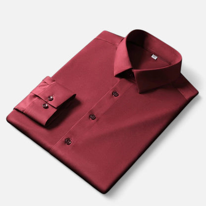 Men’s Wrinkle-Resistant Long Sleeve Shirt – Modern Elegance, Effortless Style