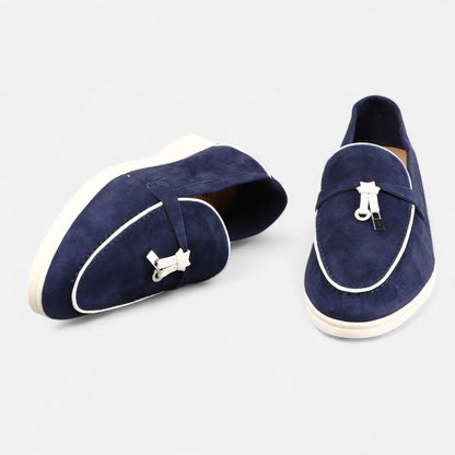 Men’s Premium Suede Loafers – Flat Sole, Slip-On Summer Style