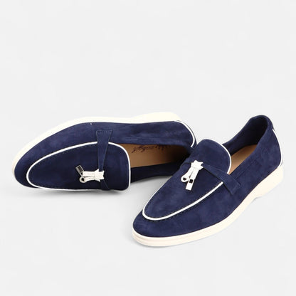 Men’s Premium Suede Loafers – Flat Sole, Slip-On Summer Style