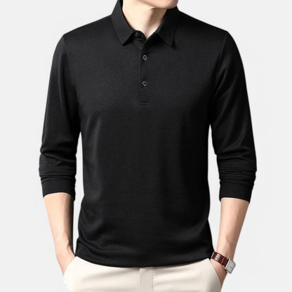 Men’s Long Sleeve Polo Shirt – Casual Elegance, Summer Comfort