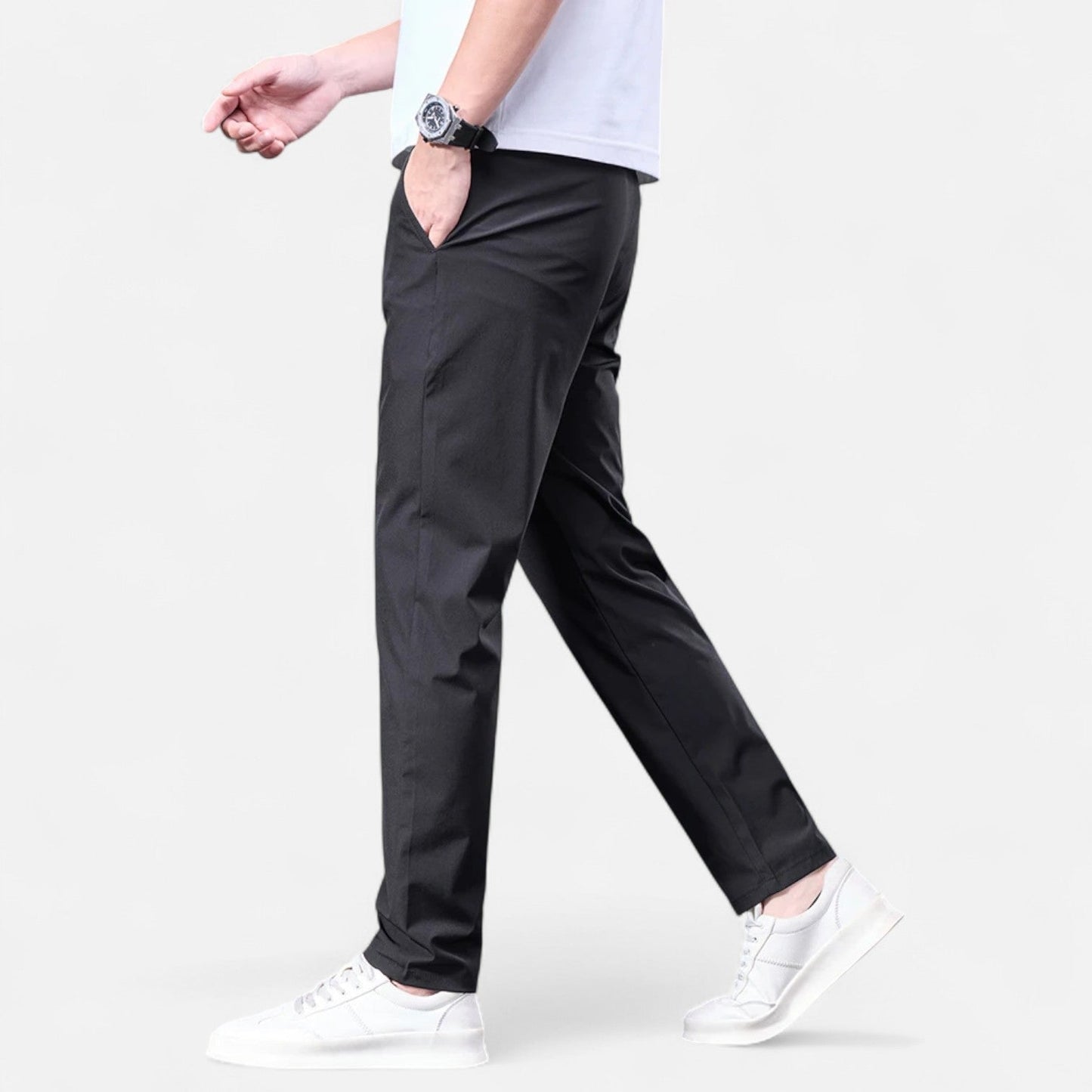 Men’s Technical Stretch Pants – Breathable, Lightweight, Elastic Waist