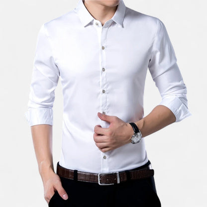 Men’s Long Sleeve Dress Shirt – Classic Elegance, Timeless Versatility