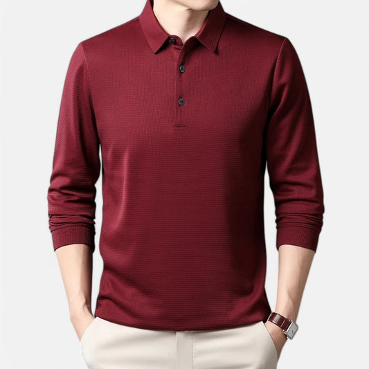 Men’s Long Sleeve Polo Shirt – Casual Elegance, Summer Comfort