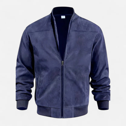 Men’s Zip-Up Velvet Jacket – Retro Elegance for Spring & Fall