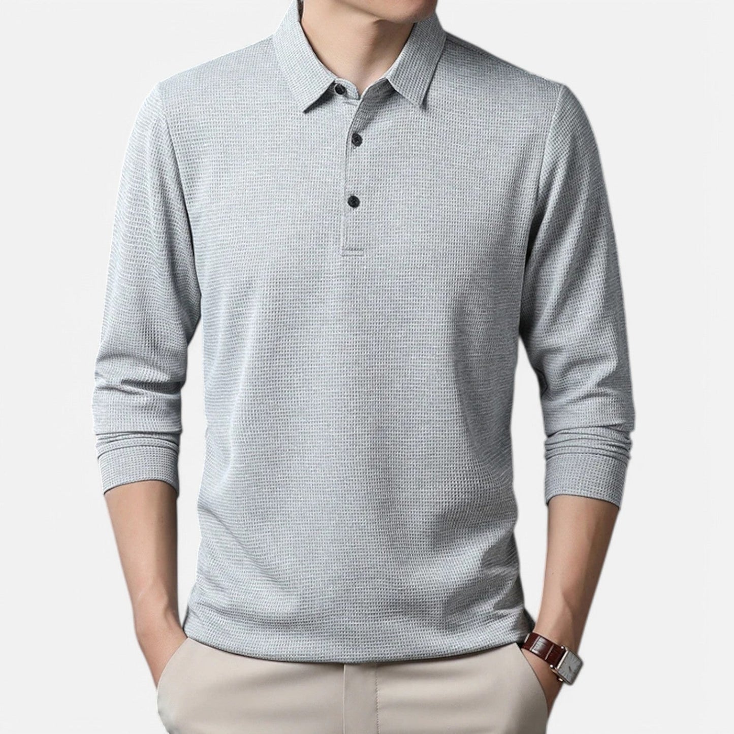Men’s Long Sleeve Polo Shirt – Casual Elegance, Summer Comfort