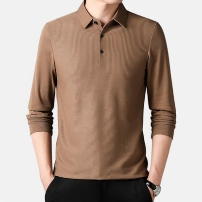 Men’s Long Sleeve Polo Shirt – Casual Elegance, Summer Comfort