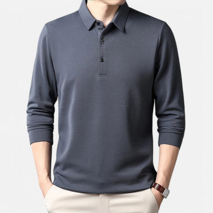 Men’s Long Sleeve Polo Shirt – Casual Elegance, Summer Comfort
