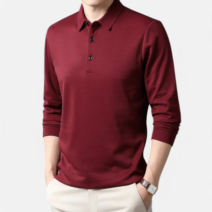 Men’s Long Sleeve Polo Shirt – Casual Elegance, Summer Comfort