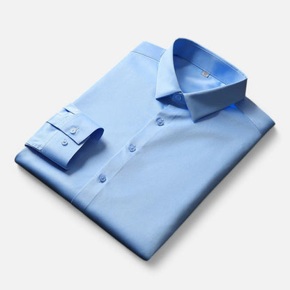Men’s Wrinkle-Resistant Long Sleeve Shirt – Modern Elegance, Effortless Style