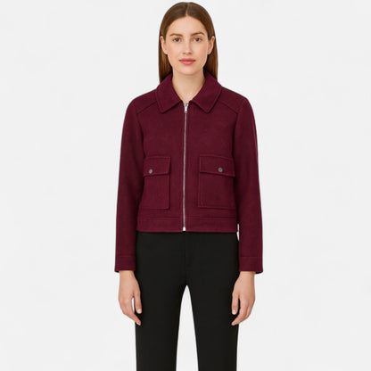 Women’s Winter Zip-Up Jacket – Thermal Elegance, Modern Silhouette