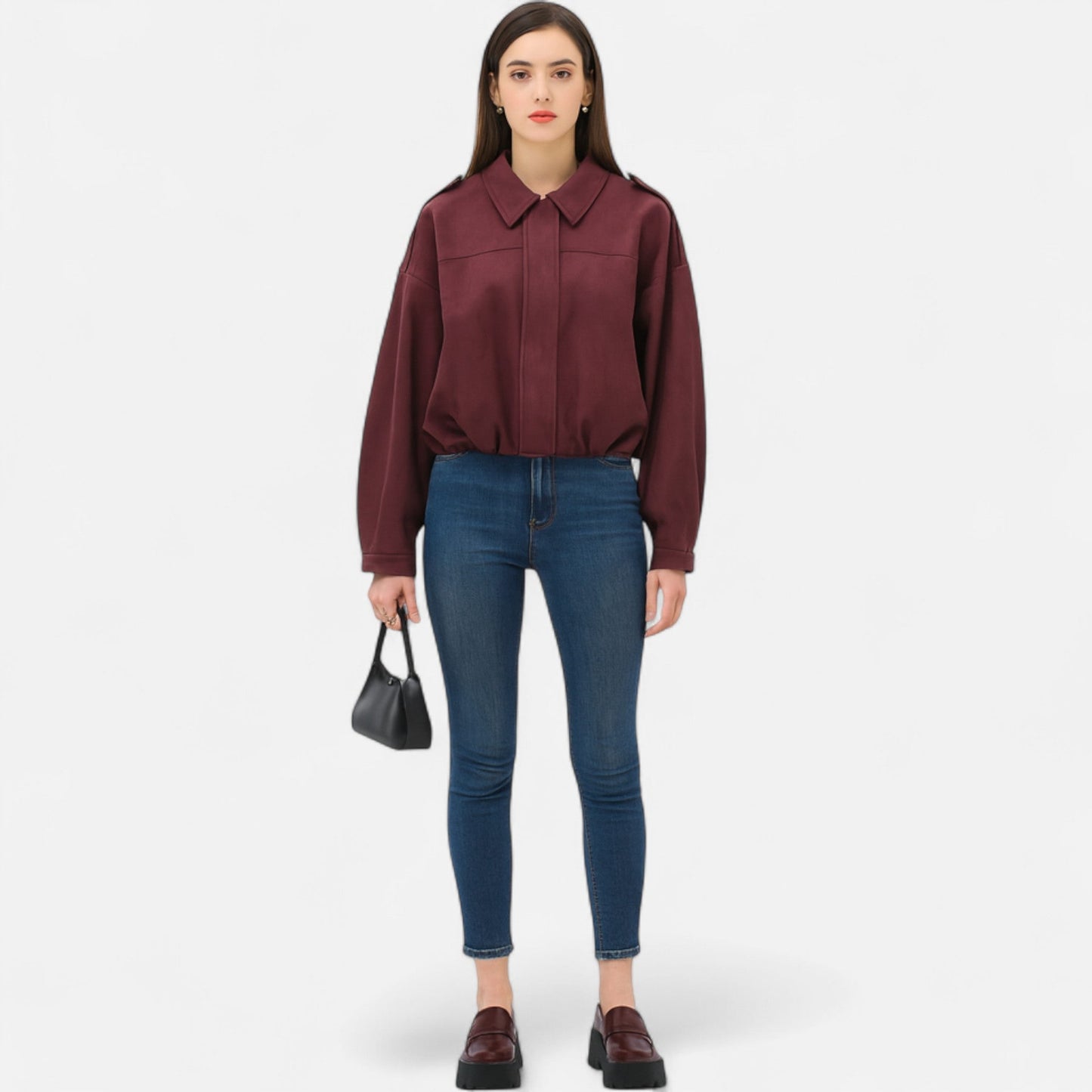 Women’s Oversized Suede Jacket – Soft Touch, Relaxed Chic