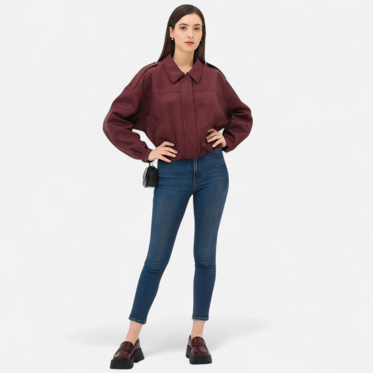 Women’s Oversized Suede Jacket – Soft Touch, Relaxed Chic