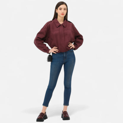 Women’s Oversized Suede Jacket – Soft Touch, Relaxed Chic