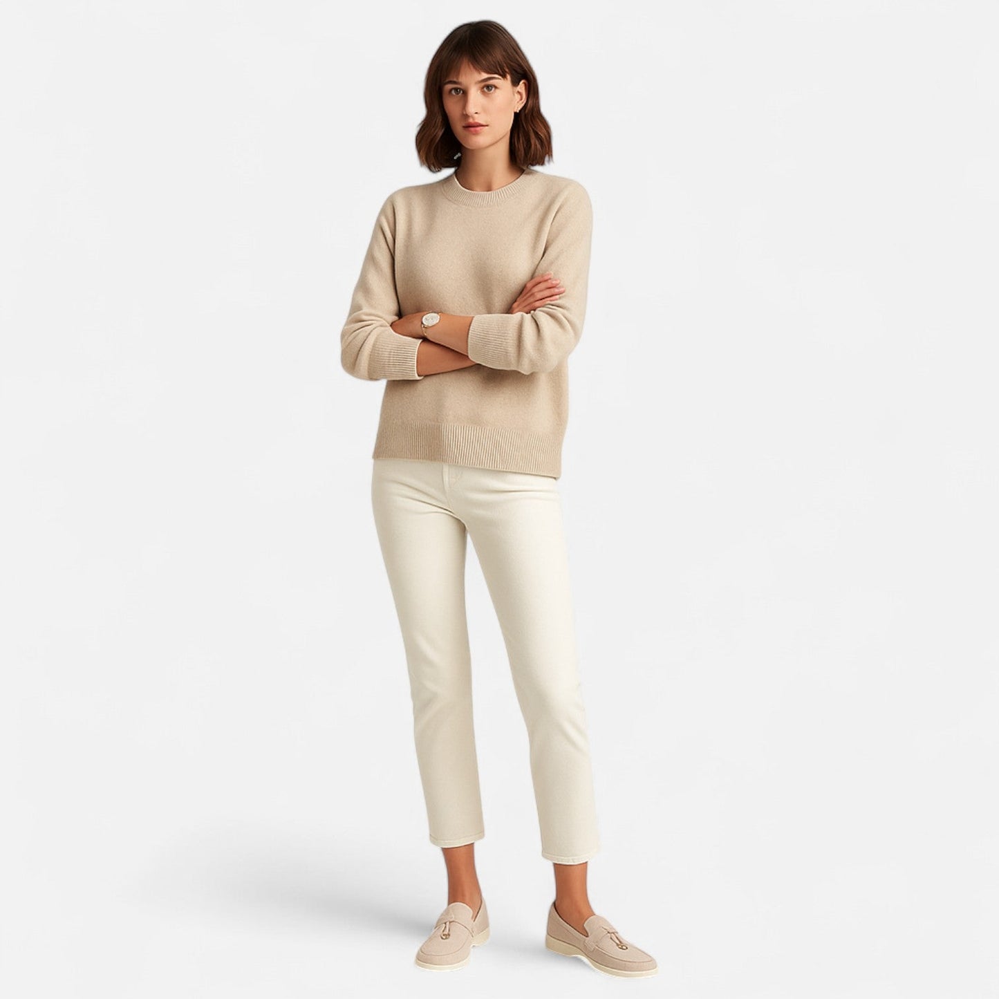 Women’s Retro Soft Leather Loafers – Slip-On Style, Thick Sole Comfort