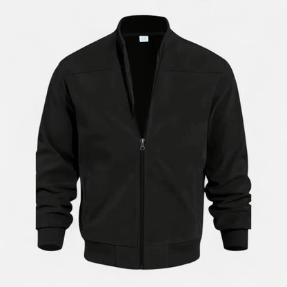 Men’s Zip-Up Velvet Jacket – Retro Elegance for Spring & Fall