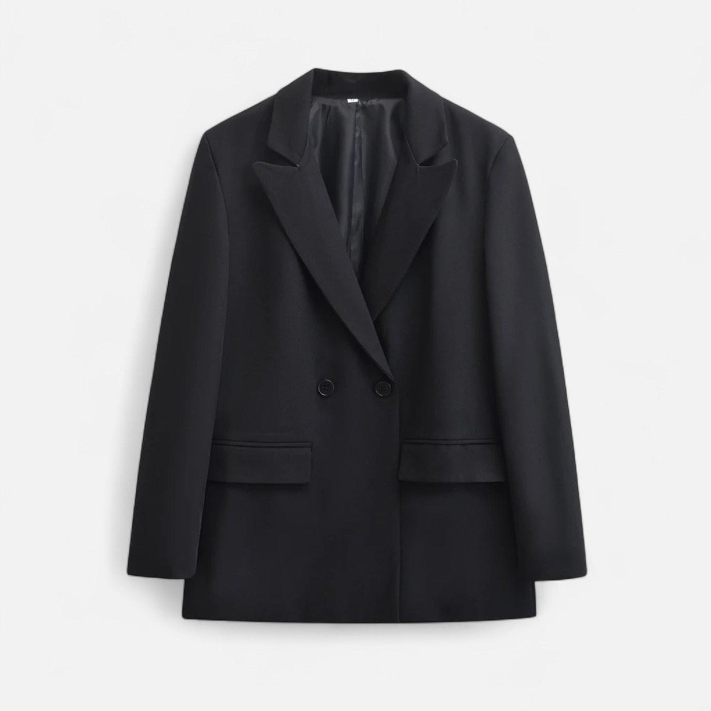 Women’s Double-Breasted Long Sleeve Blazer – Elegant Structure, Defined Silhouette