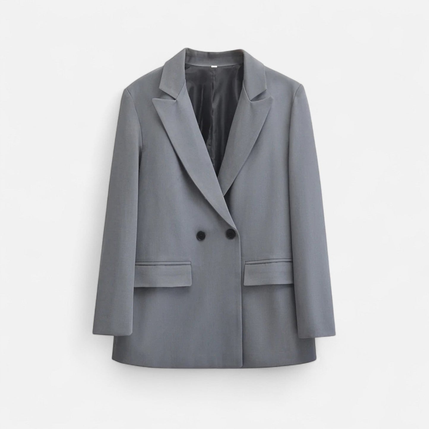 Women’s Double-Breasted Long Sleeve Blazer – Elegant Structure, Defined Silhouette