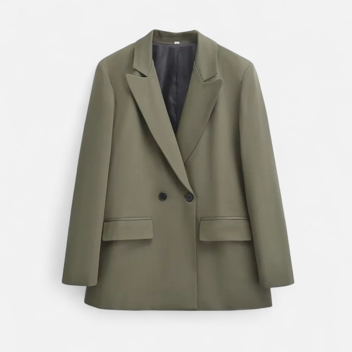 Women’s Double-Breasted Long Sleeve Blazer – Elegant Structure, Defined Silhouette