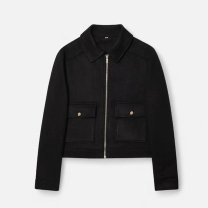 Women’s Winter Zip-Up Jacket – Thermal Elegance, Modern Silhouette