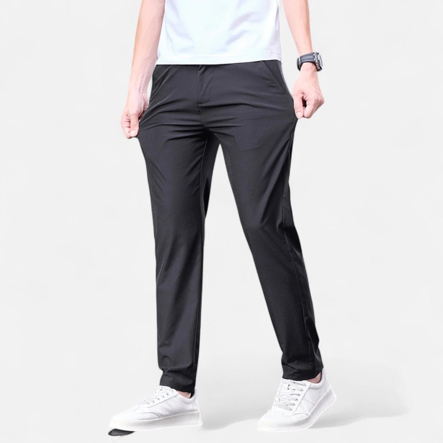 Men’s Technical Stretch Pants – Breathable, Lightweight, Elastic Waist