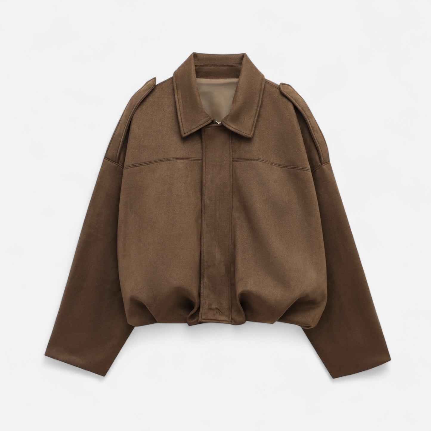 Women’s Oversized Suede Jacket – Soft Touch, Relaxed Chic