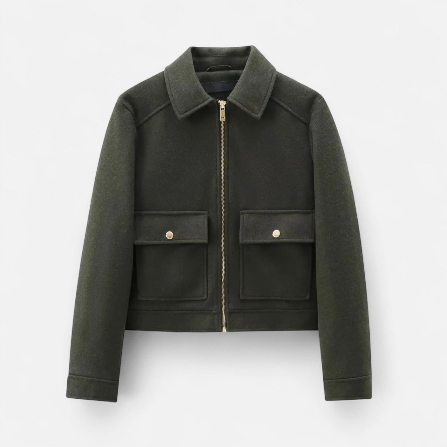 Women’s Winter Zip-Up Jacket – Thermal Elegance, Modern Silhouette