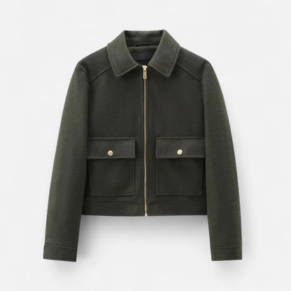 Women’s Winter Zip-Up Jacket – Thermal Elegance, Modern Silhouette