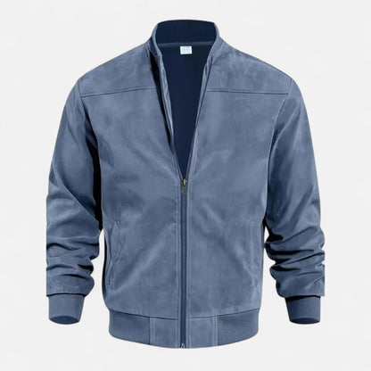 Men’s Zip-Up Velvet Jacket – Retro Elegance for Spring & Fall