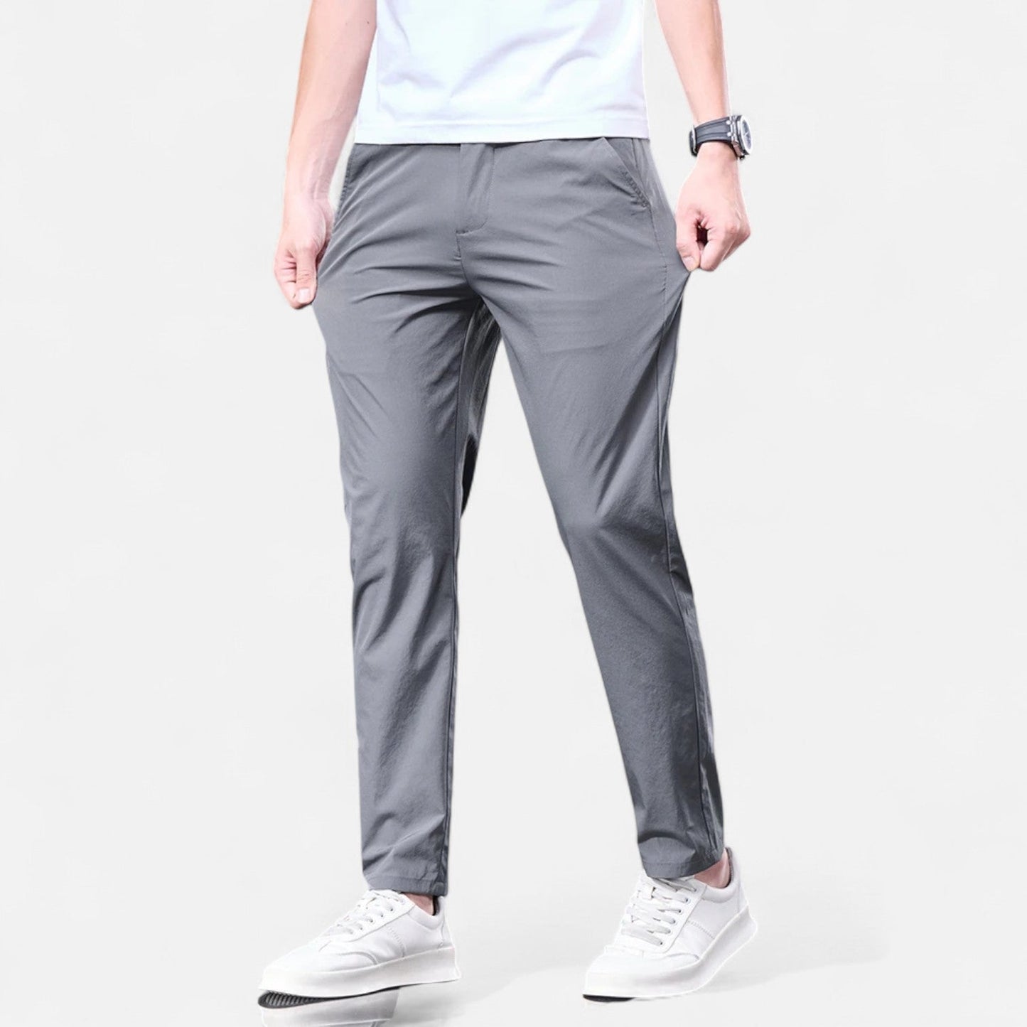 Men’s Technical Stretch Pants – Breathable, Lightweight, Elastic Waist