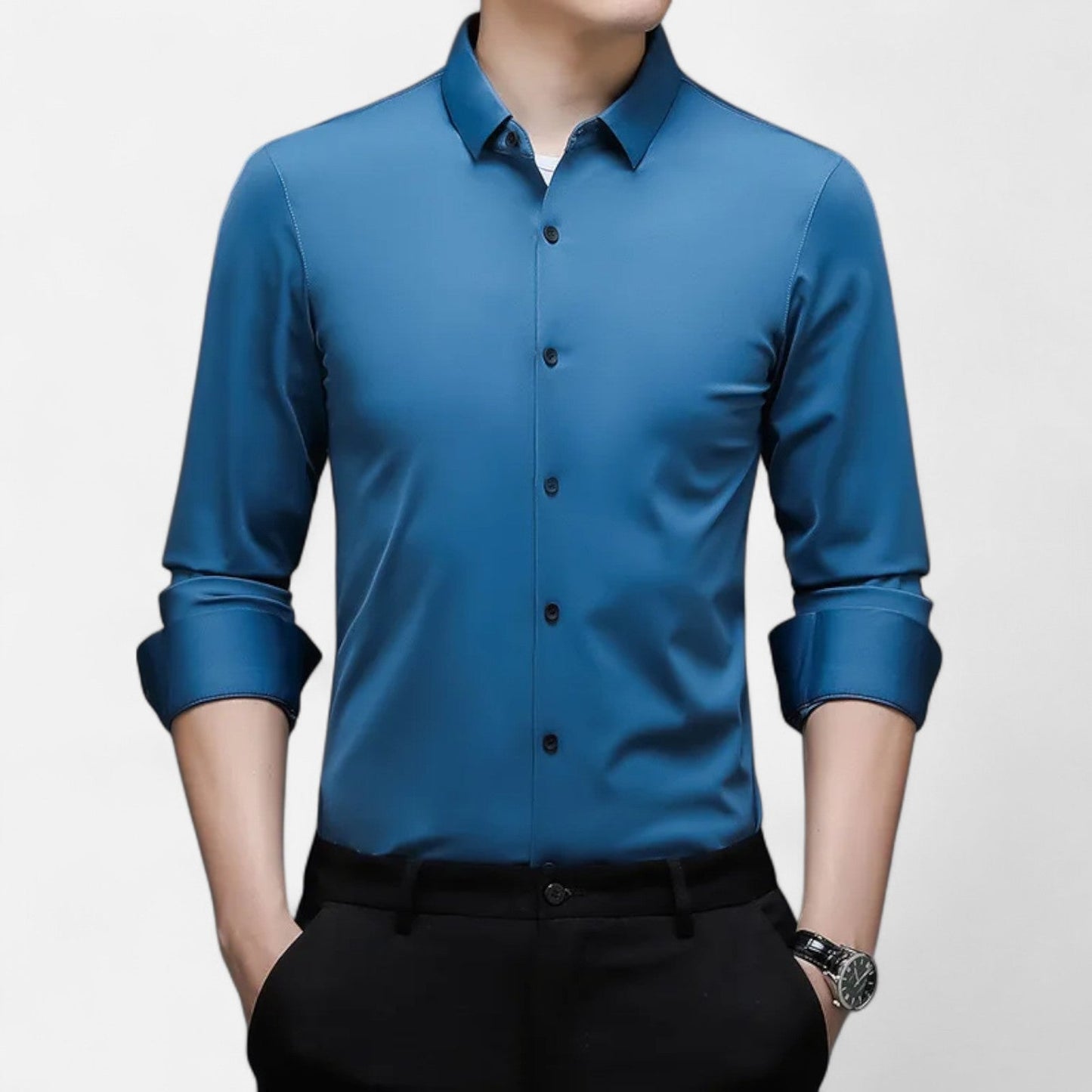 Men’s Long Sleeve Dress Shirt – Classic Elegance, Timeless Versatility