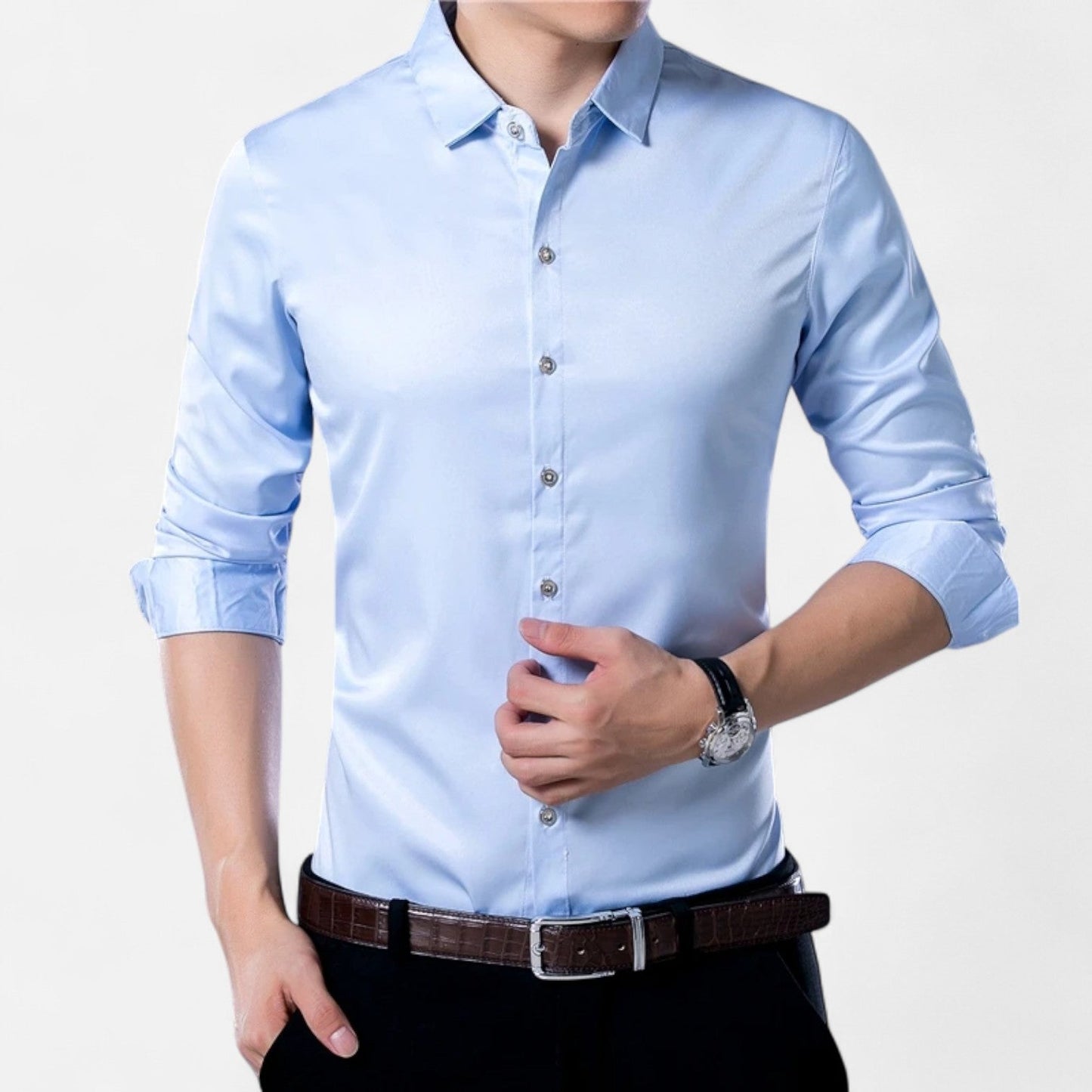 Men’s Long Sleeve Dress Shirt – Classic Elegance, Timeless Versatility