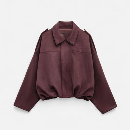 Women’s Oversized Suede Jacket – Soft Touch, Relaxed Chic